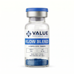 KLOW Blend 80mg vial with dark blue lyophilized powder